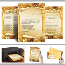 Motif Letter Paper! MERRY CHRISTMAS 20 sheets DIN A4