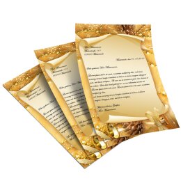 100 fogli di carta da lettera decorati BUON NATALE DIN A5