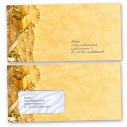 50 patterned envelopes MERRY CHRISTMAS in standard DIN long format (windowless)