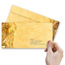 50 enveloppes à motifs au format DIN LONG - JOYEUX NOËL (sans fenêtre)