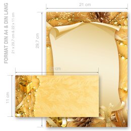 40-pc. Complete Motif Letter Paper-Set MERRY CHRISTMAS