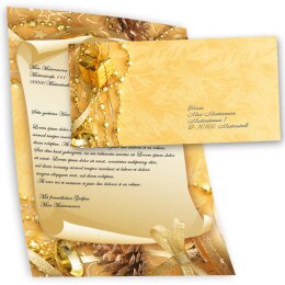 40-pc. Complete Motif Letter Paper-Set MERRY CHRISTMAS