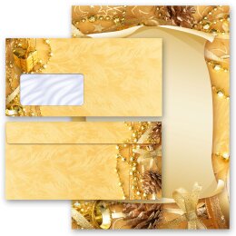 100-pc. Complete Motif Letter Paper-Set MERRY CHRISTMAS