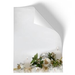 20 fogli di carta da lettera decorati Natale BUONE FESTE - IT DIN A4 - Paper-Media