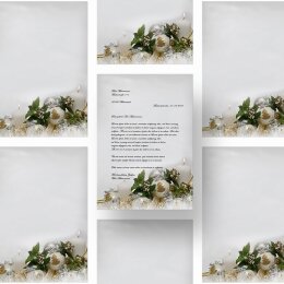 20 fogli di carta da lettera decorati Natale BUONE FESTE - IT DIN A4 - Paper-Media