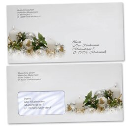 10 patterned envelopes HAPPY HOLIDAYS - EN in standard DIN long format (windowless)