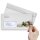 10 patterned envelopes HAPPY HOLIDAYS - EN in standard DIN long format (with windows)