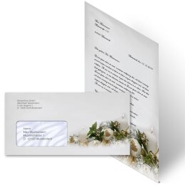 100-pc. Complete Motif Letter Paper-Set HAPPY HOLIDAYS - EN
