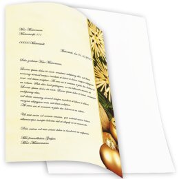 100 fogli di carta da lettera decorati BUON NATALE - IT DIN A4