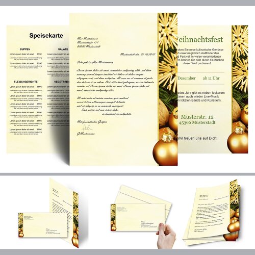Briefpapier FRÖHLICHE WEIHNACHTEN - DIN A5 Format 50 Blatt