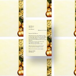 Papel de carta FELICES DÍAS DE NAVIDAD - 50 Hojas formato DIN A5 - Navidad