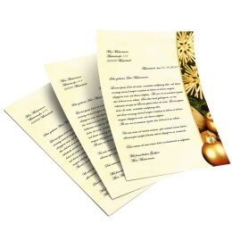 100 fogli di carta da lettera decorati BUON NATALE - IT DIN A5