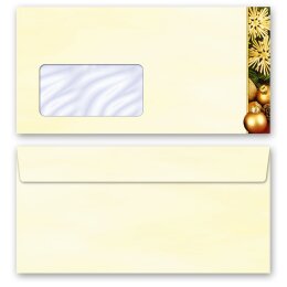 10 patterned envelopes HAPPY CHRISTMAS in standard DIN...