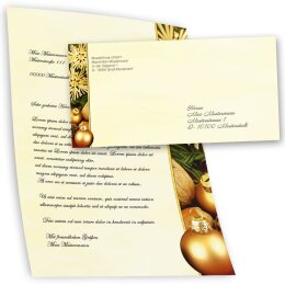 40-pc. Complete Motif Letter Paper-Set HAPPY CHRISTMAS