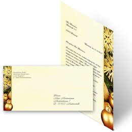 200-pc. Complete Motif Letter Paper-Set HAPPY CHRISTMAS