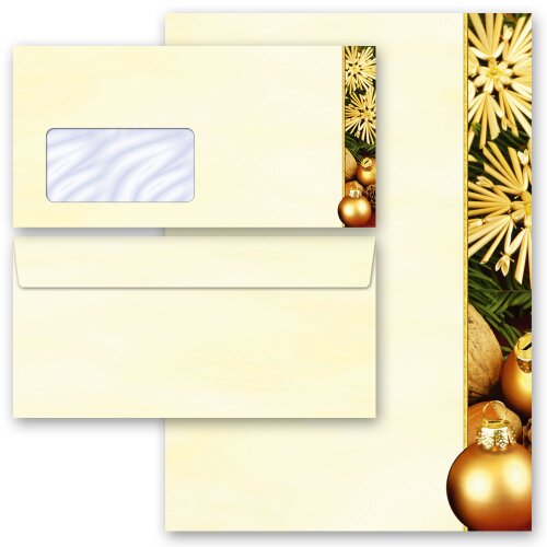 100-pc. Complete Motif Letter Paper-Set HAPPY CHRISTMAS