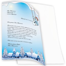 Motif Letter Paper! HAPPY SNOWMAN 20 sheets DIN A4