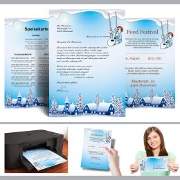 Motif Letter Paper! HAPPY SNOWMAN 50 sheets DIN A4