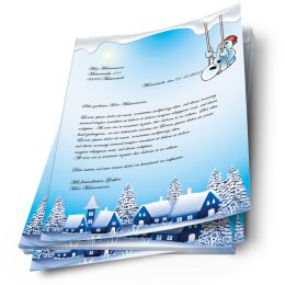Motif Letter Paper! HAPPY SNOWMAN 100 sheets DIN A4