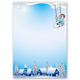 Motif Letter Paper! HAPPY SNOWMAN 250 sheets DIN A4