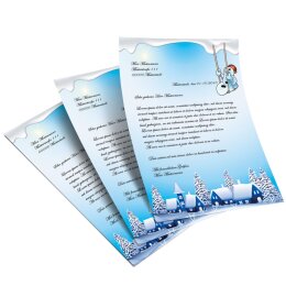 Motif Letter Paper! HAPPY SNOWMAN 250 sheets DIN A4