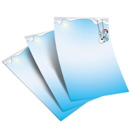 Motif Letter Paper! HAPPY SNOWMAN 50 sheets DIN A5