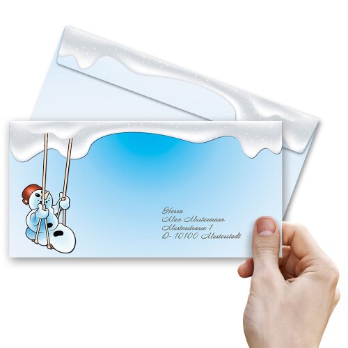 Motif envelopes! HAPPY SNOWMAN