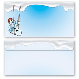 Briefpapier Set FRÖHLICHER SCHNEEMANN - 20-tlg. DL (ohne Fenster)