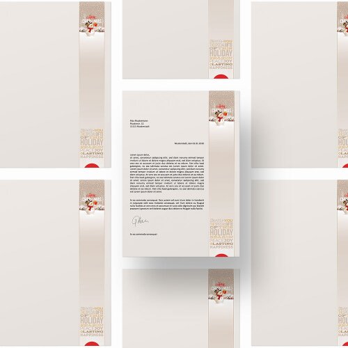 Briefpapier HAPPY HOLIDAYS - DIN A4 Format 50 Blatt