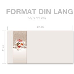 50 enveloppes à motifs au format DIN LONG - HAPPY HOLIDAYS (sans fenêtre)