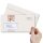 10 patterned envelopes HAPPY HOLIDAYS - MOTIF in standard DIN long format (with windows)