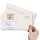 50 patterned envelopes HAPPY HOLIDAYS - MOTIF in standard DIN long format (with windows)