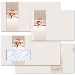 10 patterned envelopes HAPPY HOLIDAYS - MOTIF in C6 format (windowless)