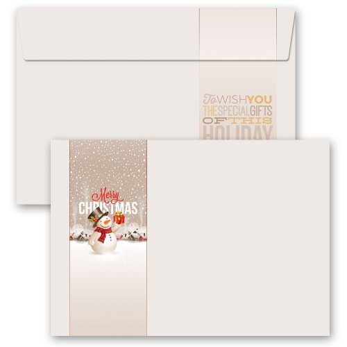 25 buste da lettera decorate HAPPY HOLIDAYS - C6 (senza finestra)
