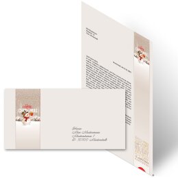 100-pc. Complete Motif Letter Paper-Set HAPPY HOLIDAYS - MOTIF