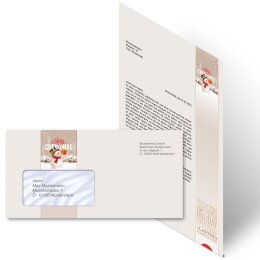 100-pc. Complete Motif Letter Paper-Set HAPPY HOLIDAYS - MOTIF