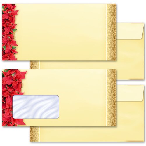 Motif envelopes! RED CHRISTMAS STARS