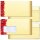 50 patterned envelopes RED CHRISTMAS STARS in standard DIN long format (with windows)