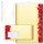 100-pc. Complete Motif Letter Paper-Set RED CHRISTMAS STARS