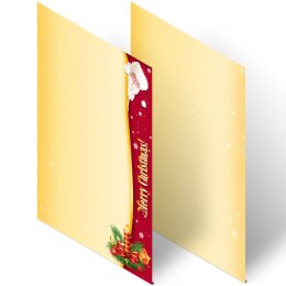 Papeterie-motif SANTA CLAUS | Noël | Papeterie de haute qualité DIN A4 - 50 feuilles | 90 g/m ² | Imprimé des deux côtés | commander en ligne! | Paper-Media