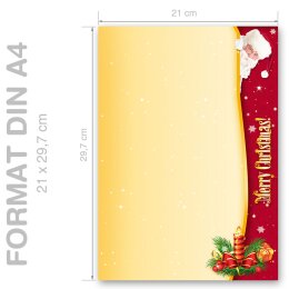 SANTA CLAUS Briefpapier St Nicholas ELEGANT 100 sheets, DIN A4 (210x297 mm), A4E-4024-100