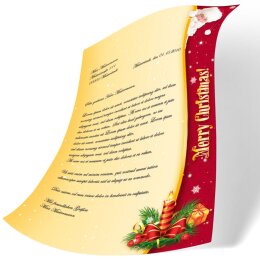Papel de carta Navidad PAPÁ NOEL - 50 Hojas formato DIN A5 - Paper-Media