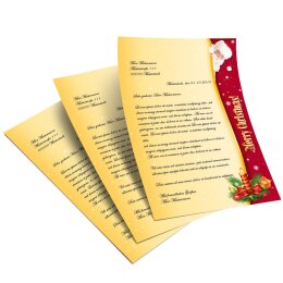 Motif Letter Paper! SANTA CLAUS 100 sheets DIN A5