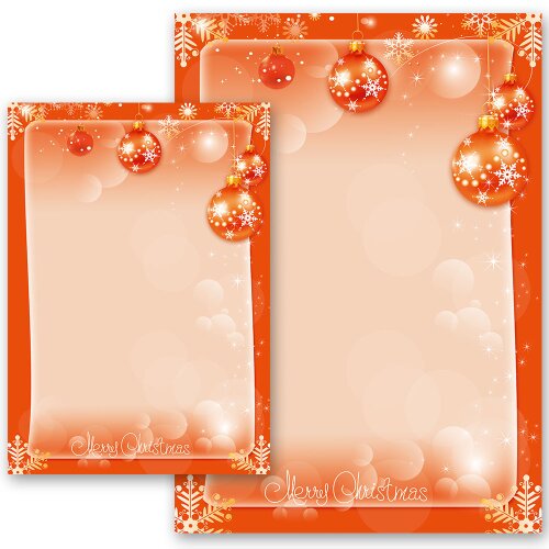 MERRY CHRISTMAS - EN Briefpapier Christmas Stationery CLASSIC , DIN A4 & DIN A5, MBC-8321