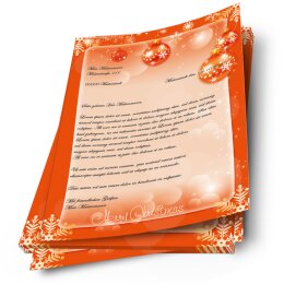 50 fogli di carta da lettera decorati BUON NATALE - MOTIF DIN A4