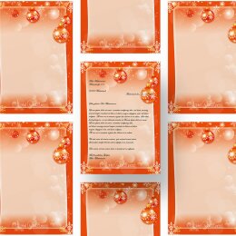 Papel de carta Navidad FELIZ NAVIDAD - MOTIVO - 50 Hojas formato DIN A5 - Paper-Media