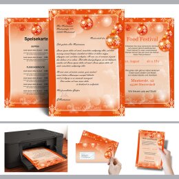 Papel de carta Navidad FELIZ NAVIDAD - MOTIVO - 50 Hojas formato DIN A5 - Paper-Media