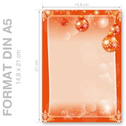 MERRY CHRISTMAS - EN Briefpapier Christmas Stationery CLASSIC 100 sheets, DIN A5 (148x210 mm), A5C-151-100
