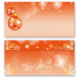 50 patterned envelopes MERRY CHRISTMAS - EN in standard DIN long format (windowless) Christmas, Christmas envelopes, Paper-Media