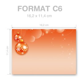 Briefumschläge Weihnachten, MERRY CHRISTMAS 25 Briefumschläge - DIN C6 (162x114 mm) | selbstklebend | Online bestellen! | Paper-Media